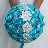 Artificial Wedding Bouquets Hand Made Flower Rhinestone Bridesmaid Crystal Bridal Wedding Bouquet