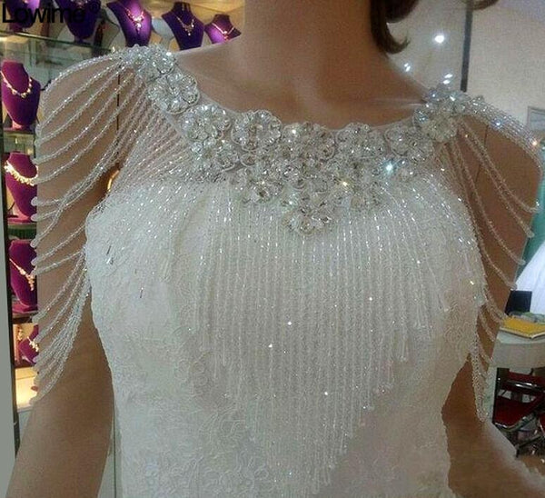 Crystal Rhinestone Bridal Wedding Cape Jewel Wrap Bolero