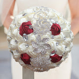 Artificial Wedding Bouquets Hand Made Flower Rhinestone Bridesmaid Crystal Bridal Wedding Bouquet