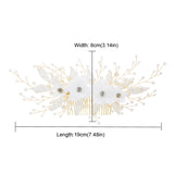 Queenco Gold Bridal Hair Comb Pearl Beads Wedding Hair Accessories Women Headpiece Girl's Hair Vine Party Hair Jewelry