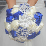 Artificial Wedding Bouquets Hand Made Flower Rhinestone Bridesmaid Crystal Bridal Wedding Bouquet