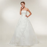 Cheap Vintage Lace Long Train Wedding Dresses 2019 Bridal Gowns Vestidos Plus Size Bridal Dress