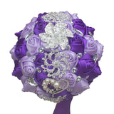 Artificial Wedding Bouquets Hand Made Flower Rhinestone Bridesmaid Crystal Bridal Wedding Bouquet