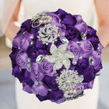 Artificial Wedding Bouquets Hand Made Flower Rhinestone Bridesmaid Crystal Bridal Wedding Bouquet