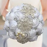 Artificial Wedding Bouquets Hand Made Flower Rhinestone Bridesmaid Crystal Bridal Wedding Bouquet