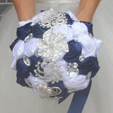 Artificial Wedding Bouquets Hand Made Flower Rhinestone Bridesmaid Crystal Bridal Wedding Bouquet