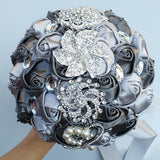 Artificial Wedding Bouquets Hand Made Flower Rhinestone Bridesmaid Crystal Bridal Wedding Bouquet