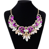 Women Necklace Jewelry Flower Fashion Pendant Necklaces Link Chain Alloy Flowers Female Necklace Evening Party Wedding